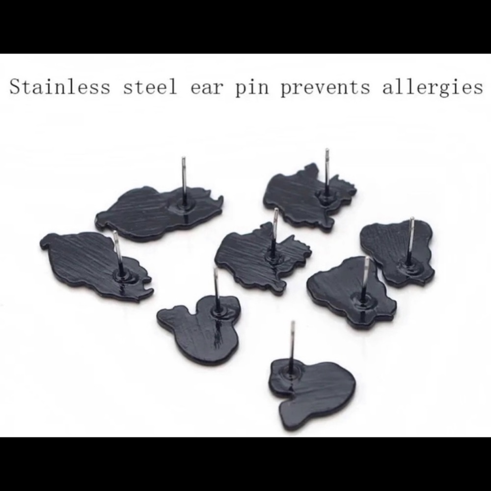 $3🦖Funny Dinosaur Enamel Stud Earrings🦖New🦖$3 WHEN BUNDLED WITH 3. STAINLESS STE - Picture 4 of 16